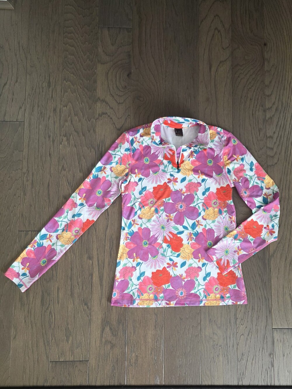 Love Shack Fancy x Bogner Fire & Ice Base Layer Top Flower Power NEW Small